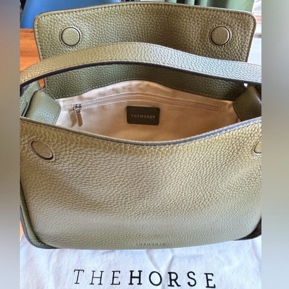 The Horse Clementine Olive Pebbled Leather Bag - Picture 5 of 6